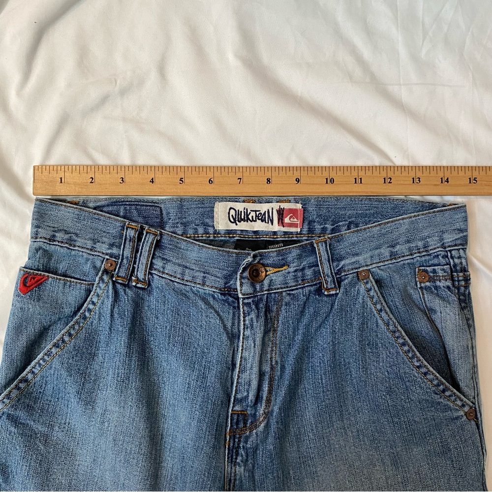 VTG 00s Quiksilver Men's Blue Jeans, QuikJean, 29x29, Relaxed Straight Leg - Picture 7 of 9